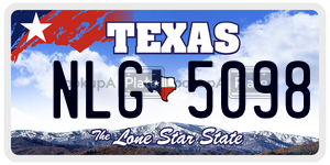 NLG5098  license plate in TX
