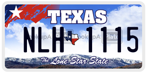 NLH1115 license plate in Texas