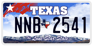 NNB2541 license plate in Texas