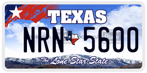 NRN5600 license plate in Texas