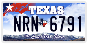 NRN6791 license plate in Texas