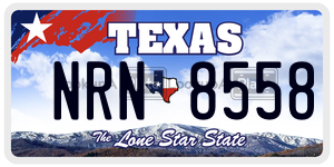 NRN8558 license plate in Texas