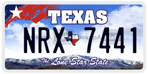 NRX7441 license plate in Texas