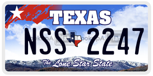 NSS2247 license plate in Texas