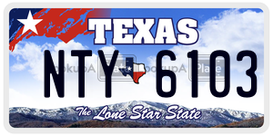 NTY6103 license plate in Texas