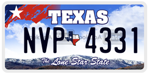 NVP4331 license plate in Texas