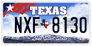 NXF8130 license plate in Texas
