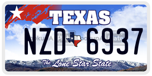 NZD6937 license plate in Texas