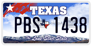 PBS1438 license plate in Texas