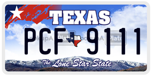 PCF9111  license plate in TX