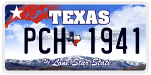 PCH1941  license plate in TX