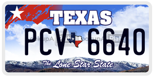 PCV6640 license plate in Texas