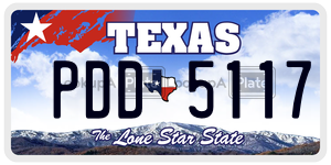 PDD5117  license plate in TX