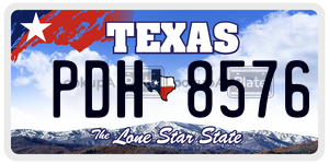 PDH8576 license plate in Texas