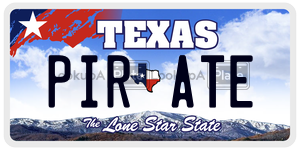 PIRATE license plate in Texas