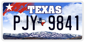 PJY9841 license plate in Texas