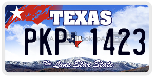PKP1423 license plate in Texas