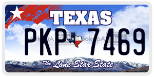 PKP7469  license plate in TX