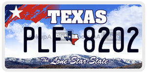 PLF8202 license plate in Texas
