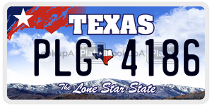 PLG4186 license plate in Texas