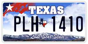 PLH1410 license plate in Texas