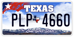 PLP4660 license plate in Texas