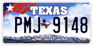 PMJ9148 license plate in Texas