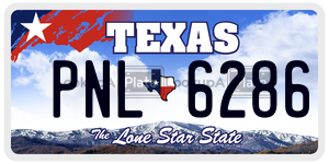 PNL6286  license plate in TX