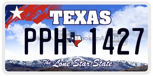 PPH1427 license plate in Texas