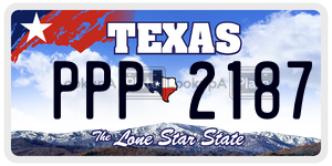 PPP2187 license plate in Texas