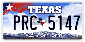 PRC5147  license plate in TX