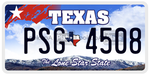 PSG4508 license plate in Texas