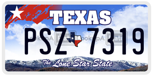 PSZ7319 license plate in Texas