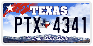 PTX4341 license plate in Texas