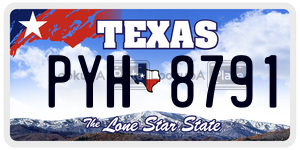 PYH8791 license plate in Texas