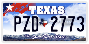 PZD2773 license plate in Texas