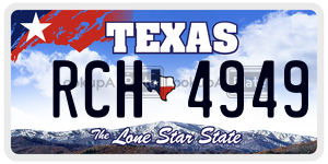 RCH4949 license plate in Texas