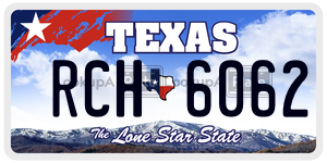 RCH6062 license plate in Texas