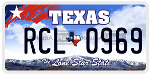RCL0969  license plate in TX