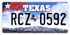 RCZ0592 license plate in Texas