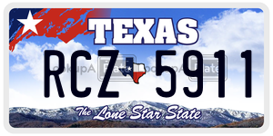 RCZ5911  license plate in TX