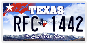 RFC1442 license plate in Texas
