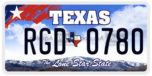 RGD0780 license plate in Texas
