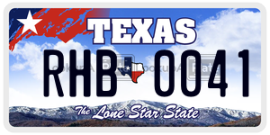 RHB0041 license plate in Texas