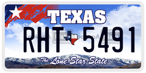 RHT5491 license plate in Texas