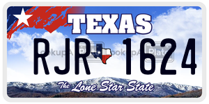 RJR1624 license plate in Texas