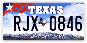 RJX0846 license plate in Texas
