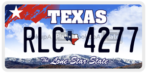 RLC4277 license plate in Texas