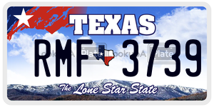 RMF3739 license plate in Texas