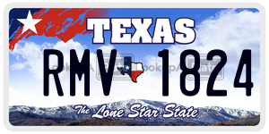 RMV1824 license plate in Texas